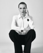 אביזרים Anne Fontaine חפתים גמליאל חפתים פרחי זמש וחרוזים שָׁחוֹר נשים DL8V8L568 - Image 3