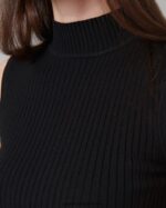 הַלבָּשָׁה Anne Fontaine צווארון גולף סלו עליון ללא שרוולים שָׁחוֹר נשים DL8V8L292 - Image 2