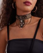 אביזרים Anne Fontaine choker orbie choker מעוטר בתכשיטים זהב נשים DL8V8L601 - Image 2