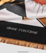אביזרים Anne Fontaine צעיף טלאי צעיף משי מרובע עם פרטים פִּרחִי נשים DL8V8L612 - Image 3