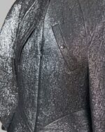 הַלבָּשָׁה Anne Fontaine ז'קט מתכתי אקדח עם מרקם של celesta Jacquard אפור נשים DL8V8L440 - Image 2