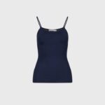 הַלבָּשָׁה Anne Fontaine קמוזיל cintia camisole stretch עם רצועות דקות כְּחוֹל נשים DL8V8L301