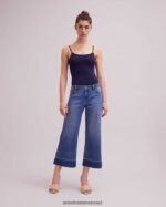 הַלבָּשָׁה Anne Fontaine קמוזיל cintia camisole stretch עם רצועות דקות כְּחוֹל נשים DL8V8L301 - Image 4
