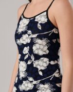 הַלבָּשָׁה Anne Fontaine קמזול של vana camisole תחרה פרחוני נמתח עם רצועות דקות כְּחוֹל נשים DL8V8L310 - Image 2