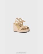 נעליים Anne Fontaine סנדלי טריז של oneca wedge טבעי יוטה אספדריל זהב נשים DL8V8L25 - Image 2