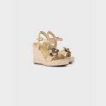 נעליים Anne Fontaine סנדלי טריז של oneca wedge טבעי יוטה אספדריל זהב נשים DL8V8L25