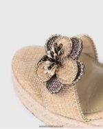 נעליים Anne Fontaine סנדלי טריז של oneca wedge טבעי יוטה אספדריל זהב נשים DL8V8L25 - Image 4